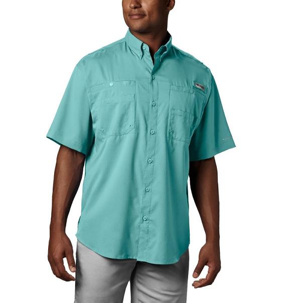 Columbia PFG Tamiami II Fishing Shirts Green For Men's NZ58139 New Zealand